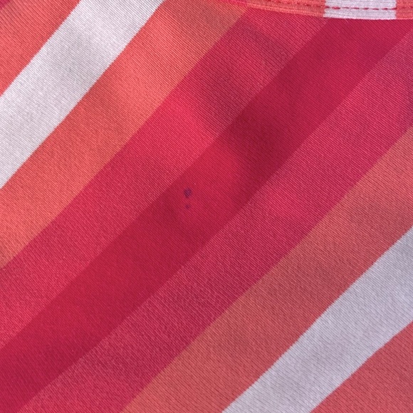 Lululemon flow Y bra size 6 striped pink, orange, white EUC - Picture 3 of 7